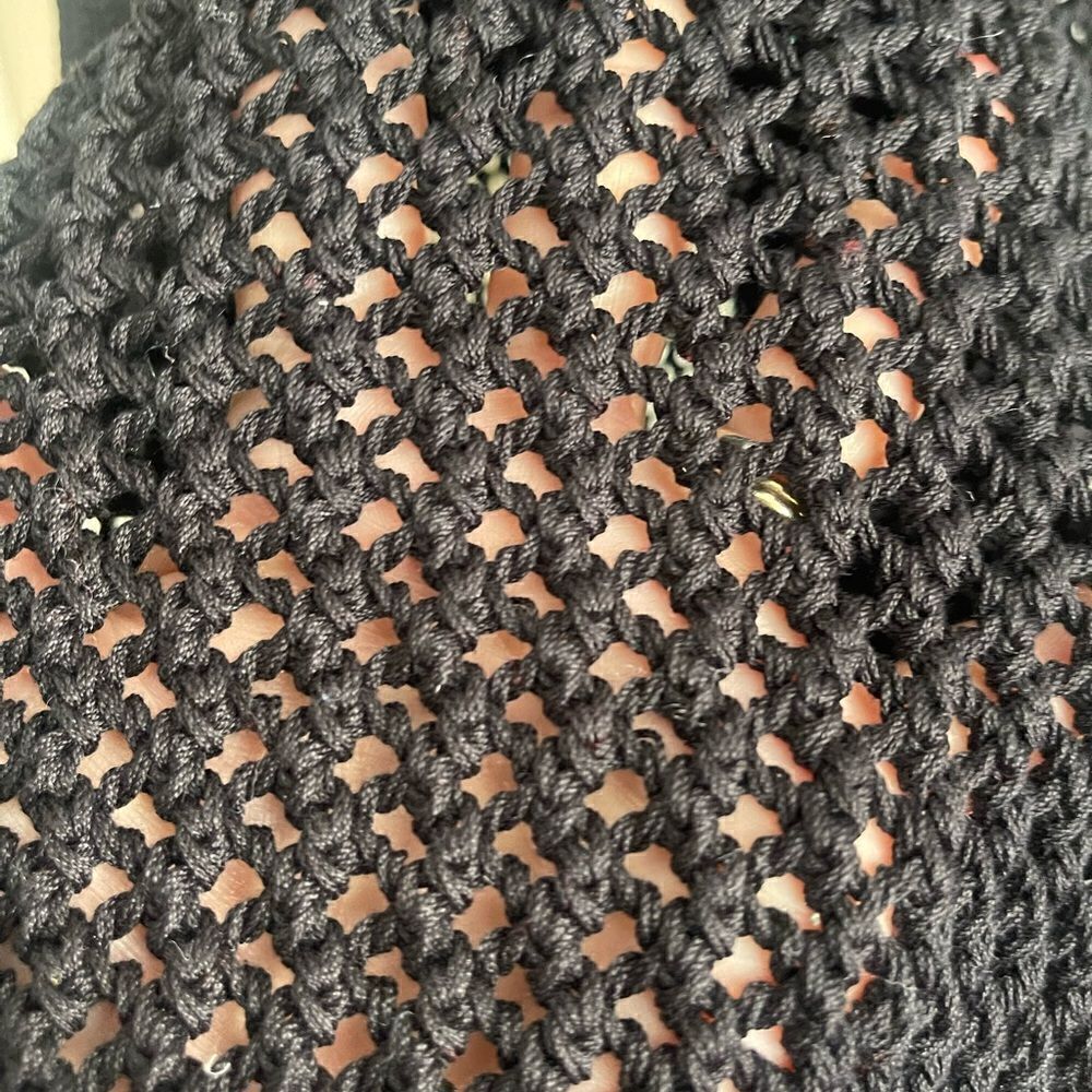Zadig & Voltaire Nabys open knit black Crochet Dress NWT- small - Picture 11 of 13